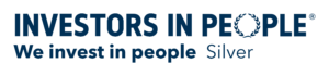 Blue logo saying "Investors in People"